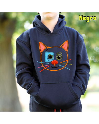 Sudadera niño con capucha Gatito