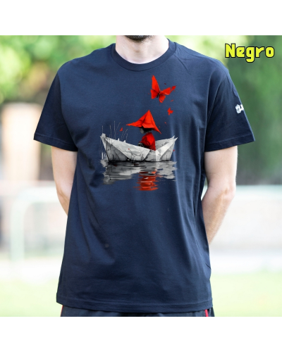 Camiseta hombre manga corta - Barquito De Papel
