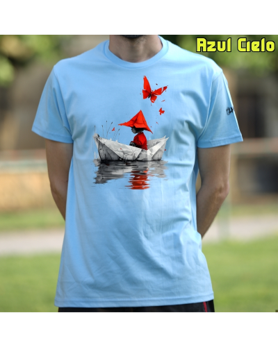 Camiseta hombre manga corta - Barquito De Papel