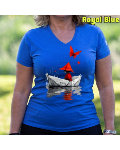 Camiseta Mujer Manga Corta - Barquito De Papel