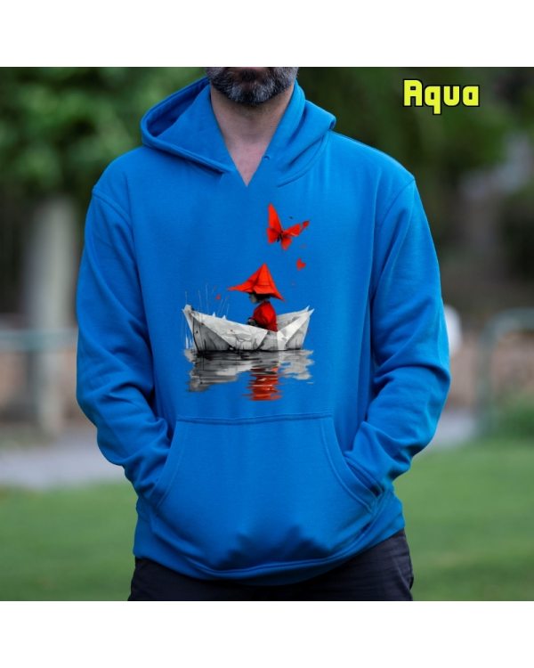 Sudadera hombre con capucha Barquito De Papel