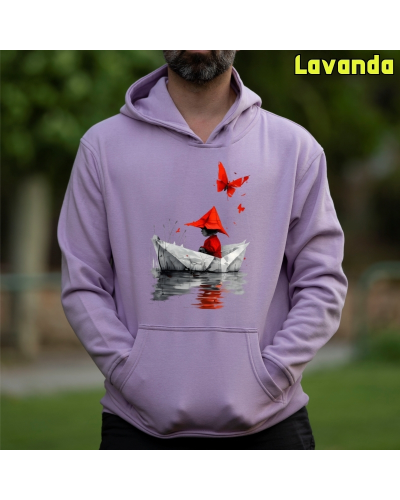 Sudadera hombre con capucha Barquito De Papel
