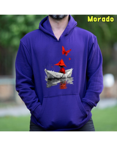 Sudadera hombre con capucha Barquito De Papel