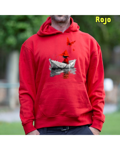 Sudadera hombre con capucha Barquito De Papel
