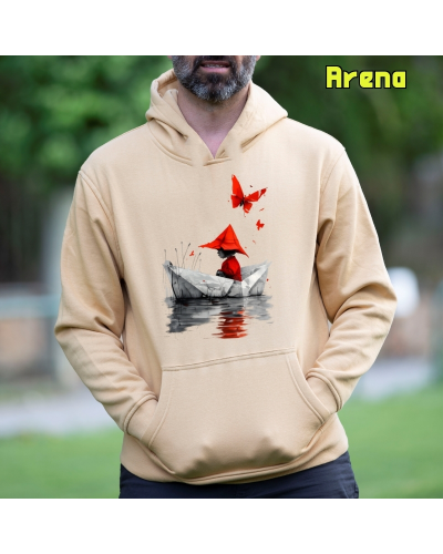 Sudadera hombre con capucha Barquito De Papel