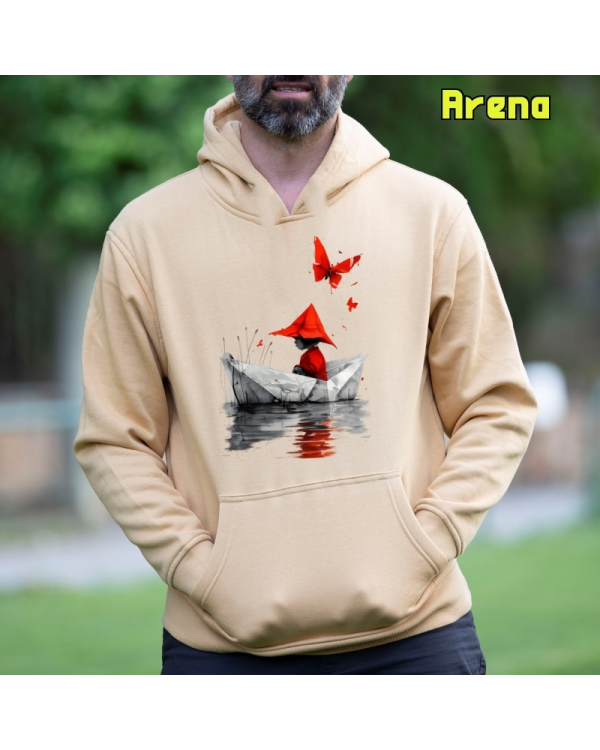 Sudadera hombre con capucha Barquito De Papel