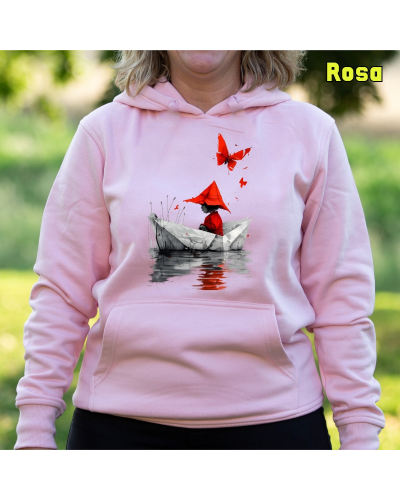 Sudadera mujer con capucha Barquito De Papel