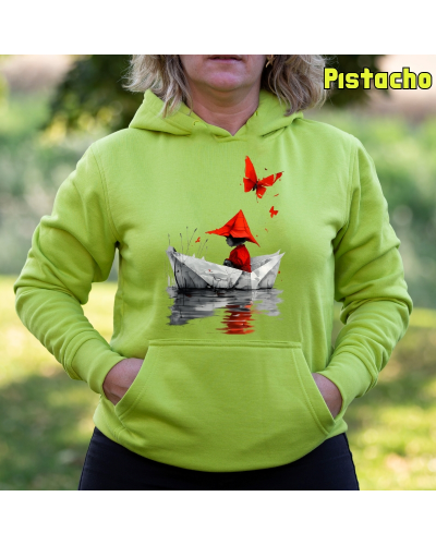 Sudadera mujer con capucha Barquito De Papel