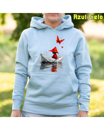 Sudadera mujer con capucha Barquito De Papel
