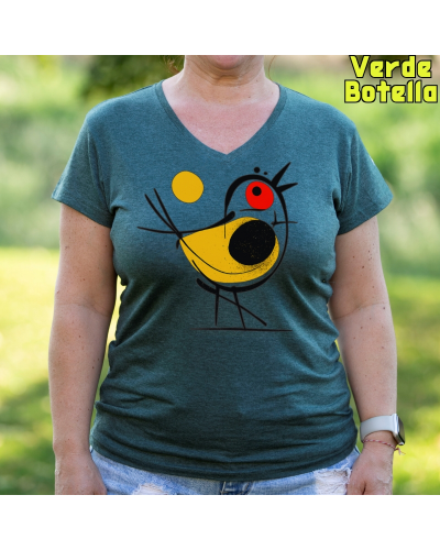 Camiseta Mujer Manga Corta -Pajarito