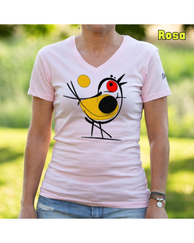 Camiseta Mujer Manga Corta -Pajarito