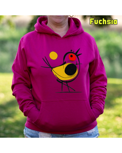 Sudadera mujer con capucha Pajarito