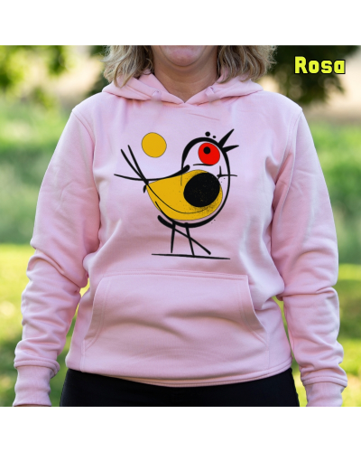 Sudadera mujer con capucha Pajarito