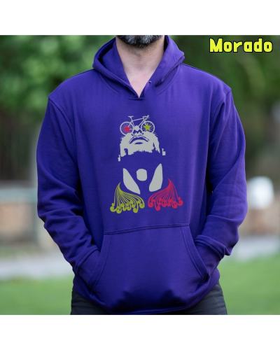 Sudadera hombre con capucha Bike Glasses  La Kamiseta K Buskas