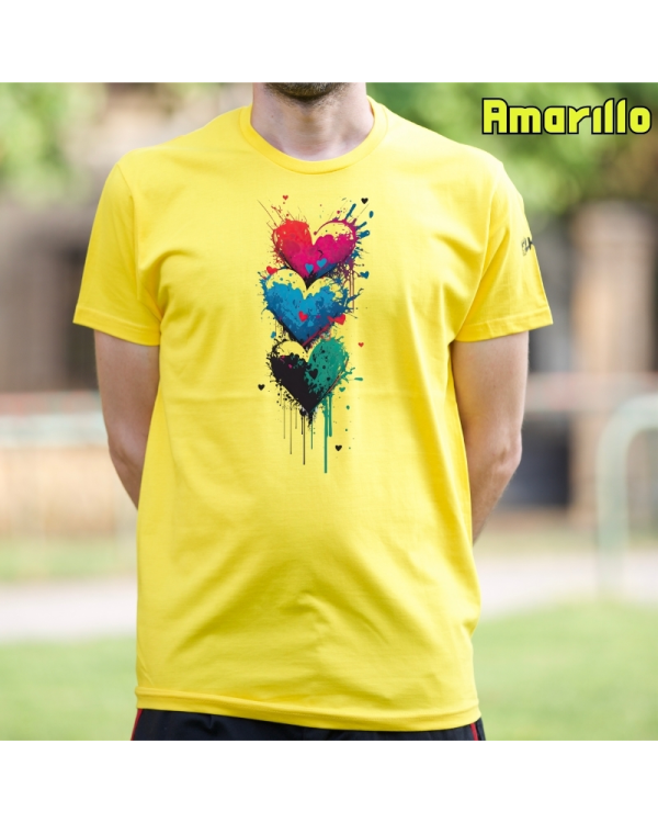 Camiseta hombre Three Hearts - manga corta