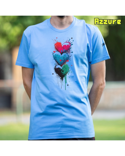Camiseta hombre Three Hearts - manga corta