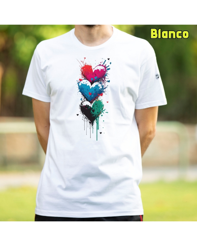 Camiseta hombre Three Hearts - manga corta
