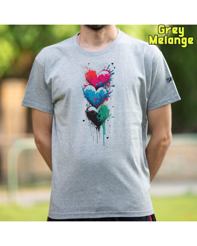 Camiseta hombre Three Hearts - manga corta