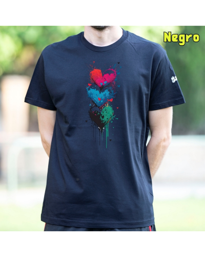 Camiseta hombre Three Hearts - manga corta