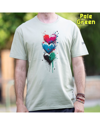 Camiseta hombre Three Hearts - manga corta