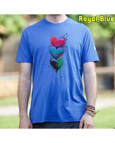 Camiseta hombre Three Hearts - manga corta