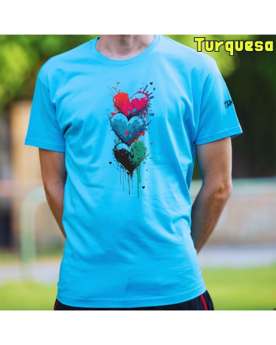 Camiseta hombre Three Hearts - manga corta