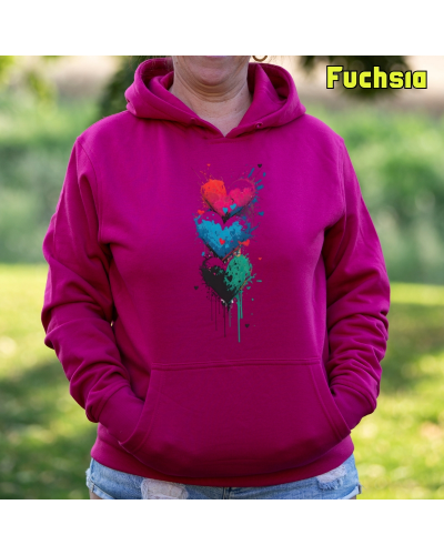 Sudadera mujer con capucha Three Hearts