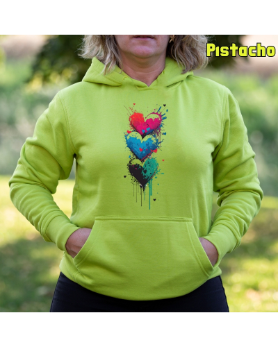 Sudadera mujer con capucha Three Hearts