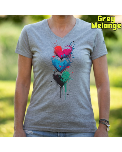 Camiseta Mujer Manga Corta -Three-Hearts