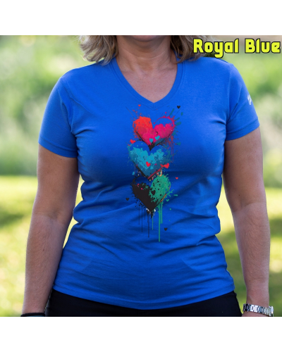 Camiseta Mujer Manga Corta -Three-Hearts
