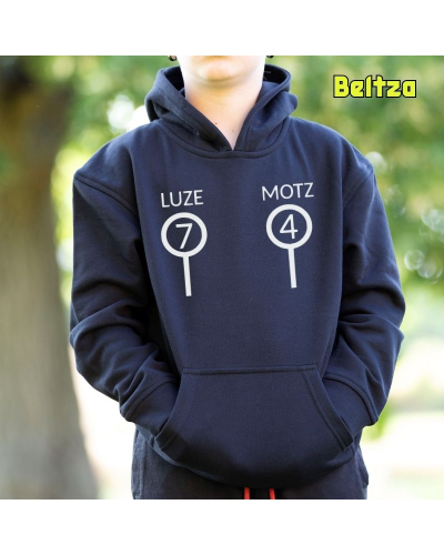 Haurren jertsea kaputxarekin - Luze Motz