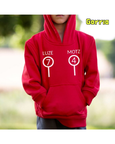 Haurren jertsea kaputxarekin - Luze Motz