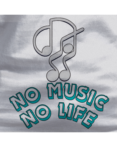 Camiseta Hombre Manga Corta - NO MUSIC NO LIFE