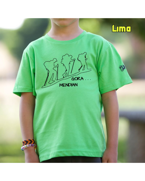 Camiseta niño Mendian Gora - manga corta