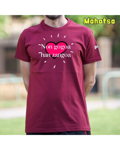 Gizonezkoen Kamiseta - Non Gogoa Han Zangoa