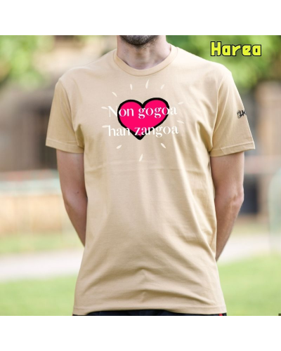 Gizonezkoen Kamiseta - Non Gogoa Han Zangoa