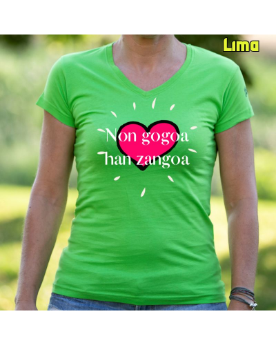 Camiseta Mujer Non Gogoa Han Zangoa - manga corta