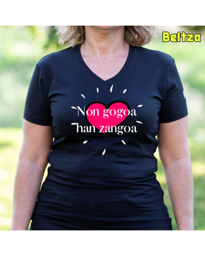 Camiseta Mujer Non Gogoa Han Zangoa - manga corta
