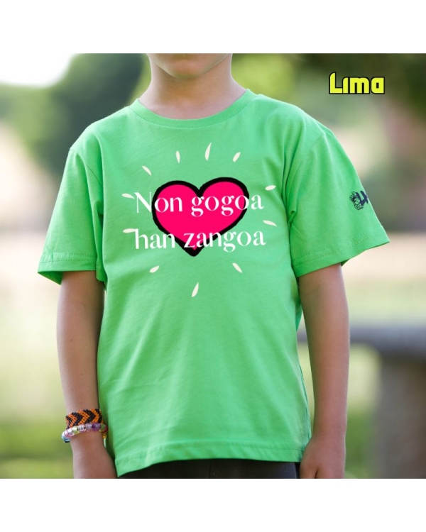 Camiseta niño Non Gogoa Han Zangoa - manga corta