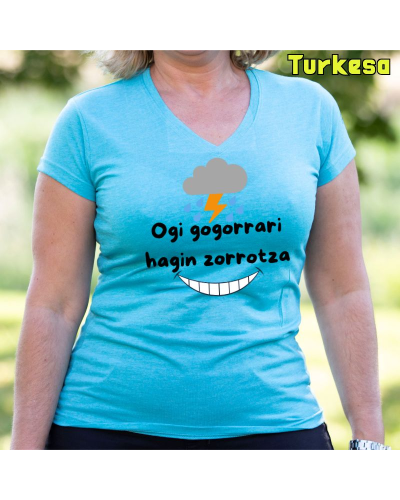 Camiseta Mujer Ogi Gogorrari Hagin Zorrotza - manga corta