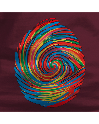 Sudadera hombre con capucha Huella Dactilar  La Kamiseta K Buskas