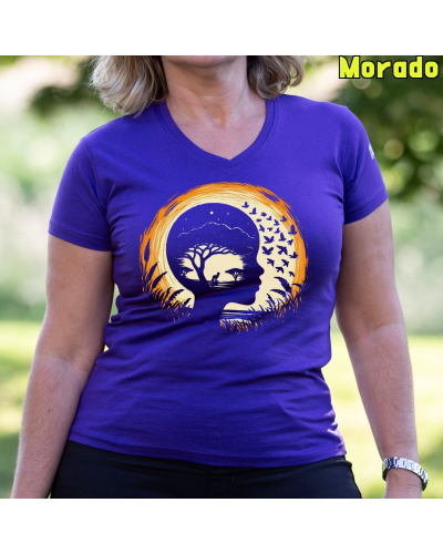 Camiseta Mujer SoíƒÂ±ando Sabana - manga corta