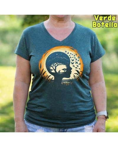 Camiseta Mujer SoíƒÂ±ando Sabana - manga corta