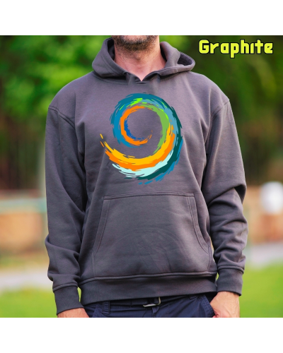 Sudadera hombre con capucha Espiral
