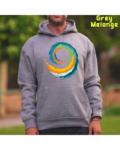 Sudadera hombre con capucha Espiral
