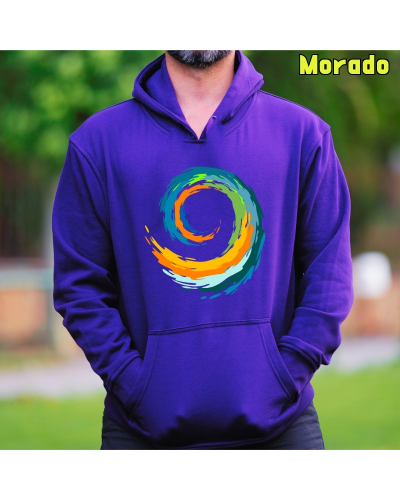 Sudadera hombre con capucha Espiral