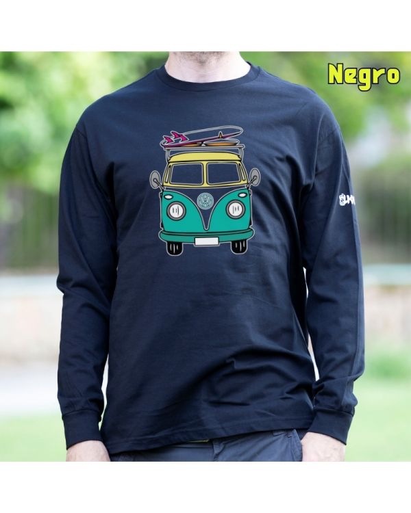 Camiseta Hombre Manga Larga - Viajero Habitual