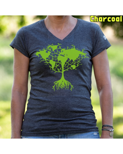 Camiseta Mujer Arbol Tierra - manga corta