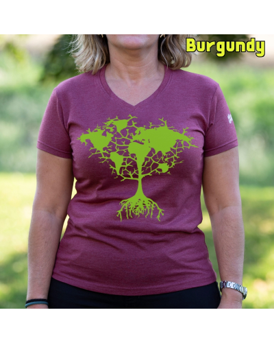 Camiseta Mujer Arbol Tierra - manga corta
