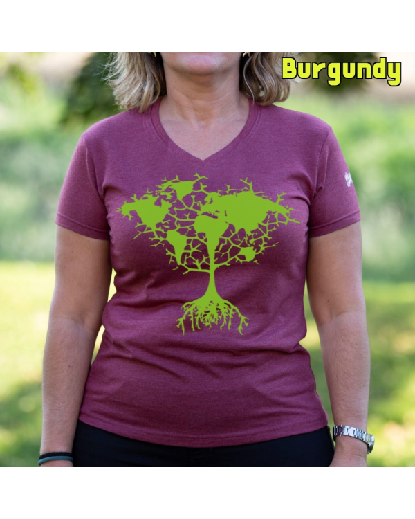 Camiseta Mujer Arbol Tierra - manga corta